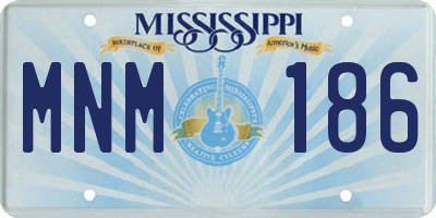 MS license plate MNM186