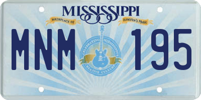 MS license plate MNM195