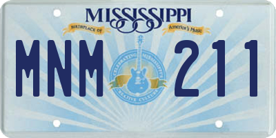 MS license plate MNM211