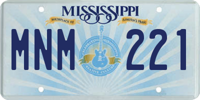 MS license plate MNM221
