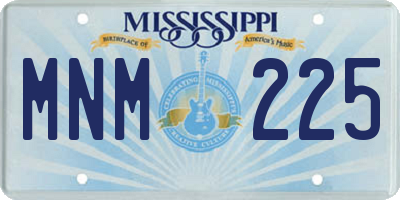 MS license plate MNM225