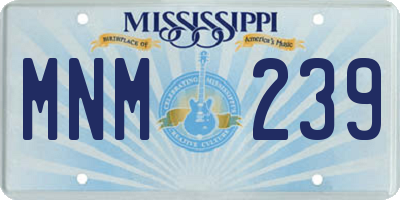 MS license plate MNM239