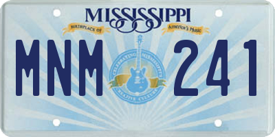 MS license plate MNM241