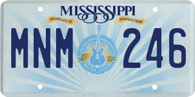 MS license plate MNM246