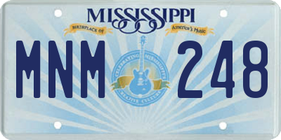 MS license plate MNM248