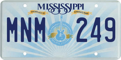 MS license plate MNM249