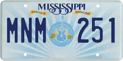 MS license plate MNM251