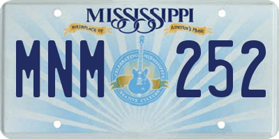 MS license plate MNM252