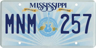 MS license plate MNM257