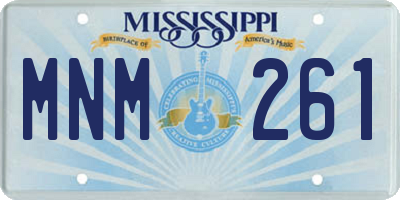 MS license plate MNM261