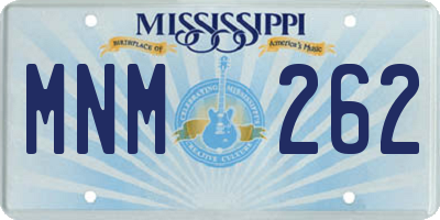 MS license plate MNM262