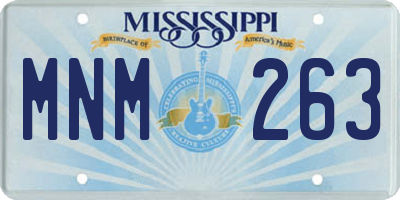 MS license plate MNM263