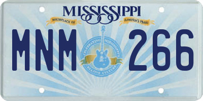 MS license plate MNM266