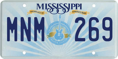 MS license plate MNM269