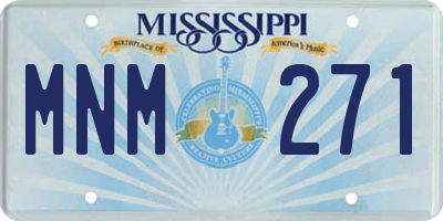MS license plate MNM271