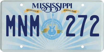 MS license plate MNM272