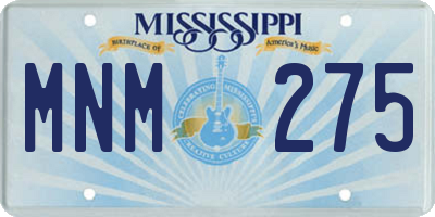 MS license plate MNM275