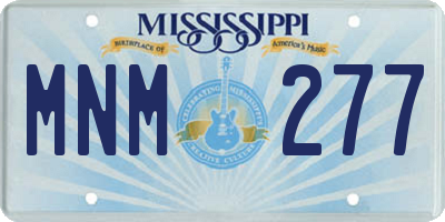 MS license plate MNM277