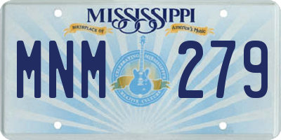 MS license plate MNM279