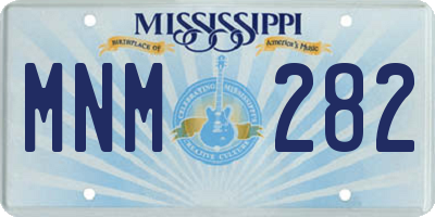 MS license plate MNM282