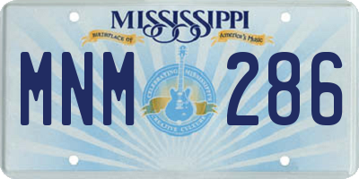 MS license plate MNM286