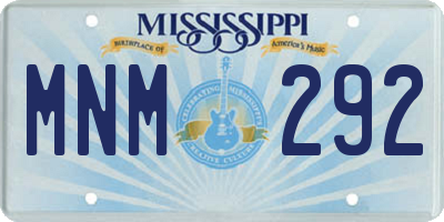 MS license plate MNM292