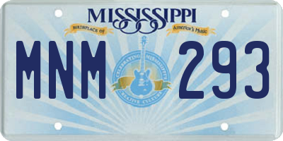 MS license plate MNM293