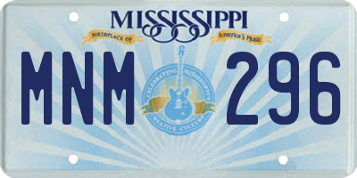 MS license plate MNM296