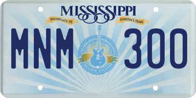 MS license plate MNM300