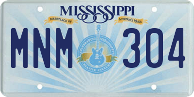 MS license plate MNM304
