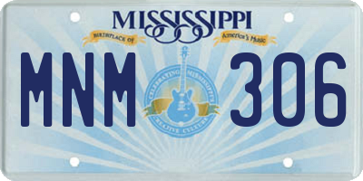 MS license plate MNM306
