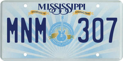 MS license plate MNM307