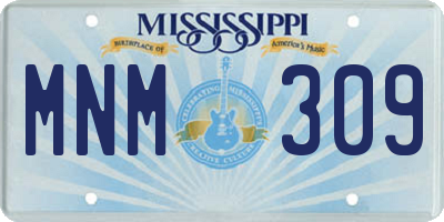 MS license plate MNM309