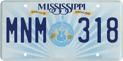 MS license plate MNM318