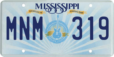 MS license plate MNM319