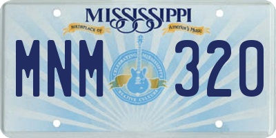 MS license plate MNM320