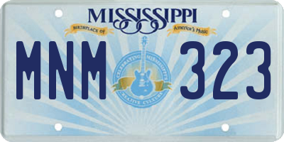 MS license plate MNM323