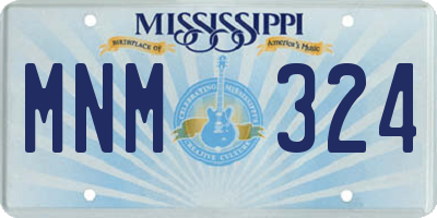 MS license plate MNM324