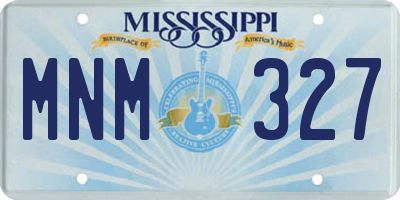 MS license plate MNM327