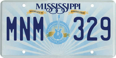 MS license plate MNM329