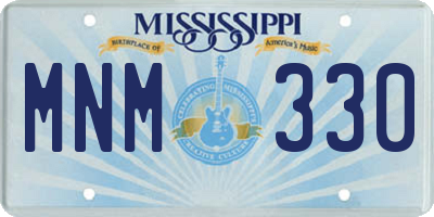 MS license plate MNM330