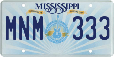 MS license plate MNM333