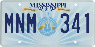 MS license plate MNM341
