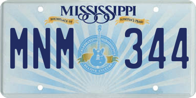 MS license plate MNM344