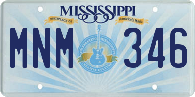 MS license plate MNM346