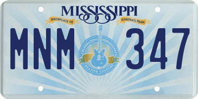 MS license plate MNM347