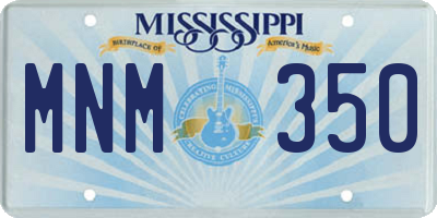 MS license plate MNM350