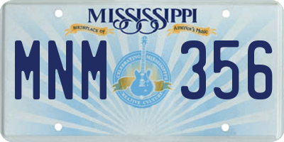 MS license plate MNM356