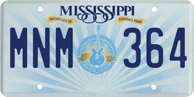 MS license plate MNM364