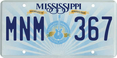 MS license plate MNM367